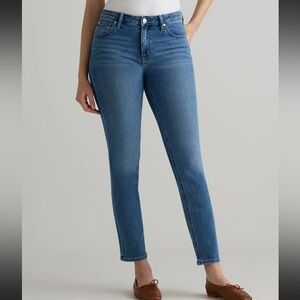 Quince Luna Stretch Slim Straight Jeans in Seaside Blue 30x30